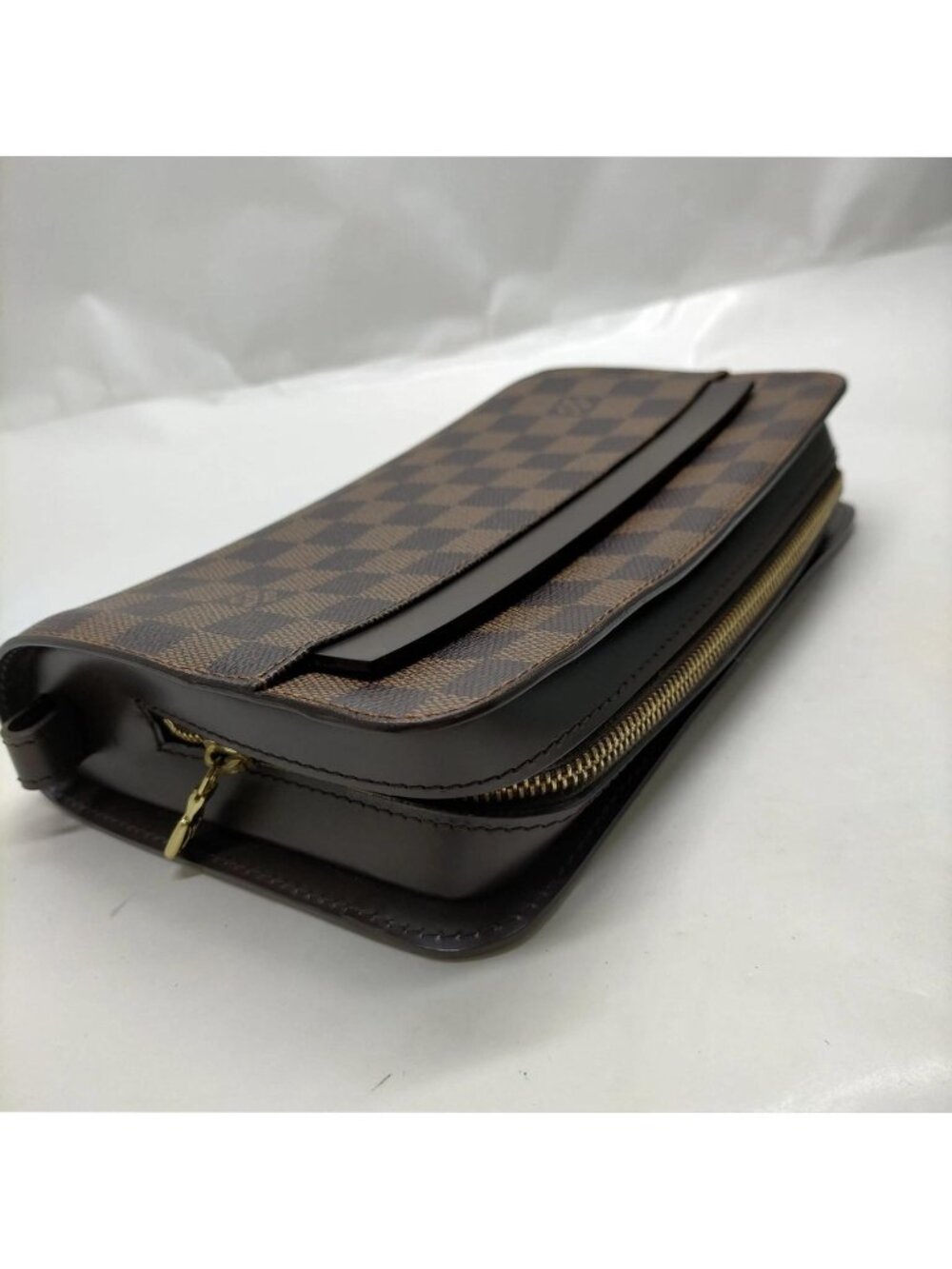 Authentic Louis Vuitton Saint Louis Damier Ebene Wallet Brown LV Zip Organizer - Picture 6 of 14